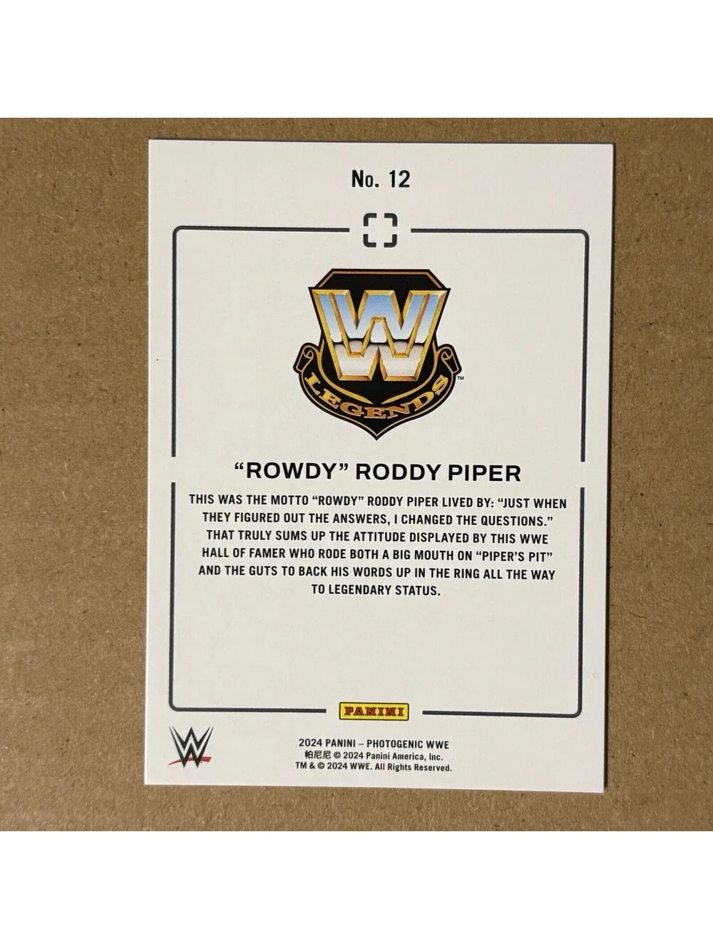 2024 Panini Photogenic WWE - 